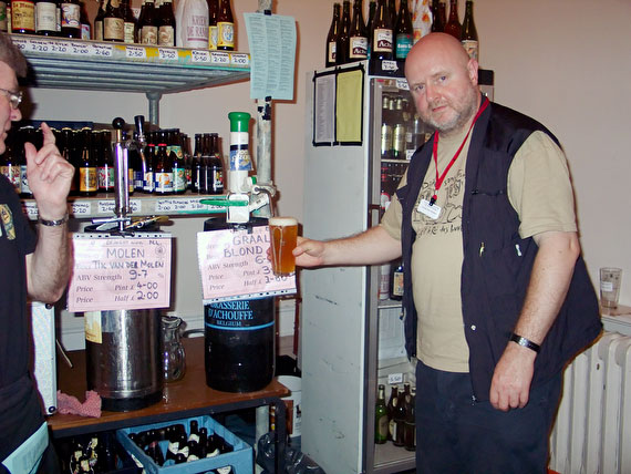 Foreign beer on draft 