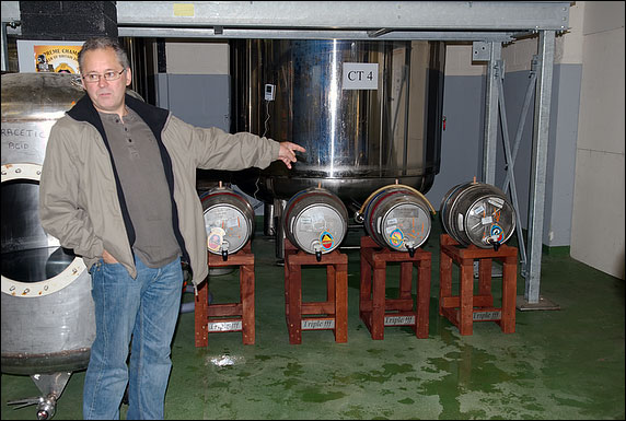 Inside the brewery