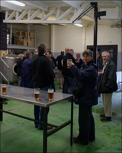 Inside the brewery