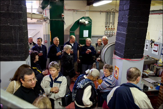 Inside the brewery