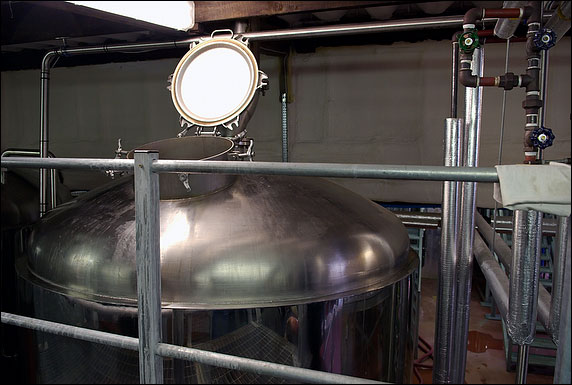Inside the brewery