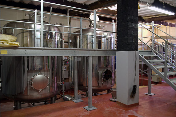 Inside the brewery