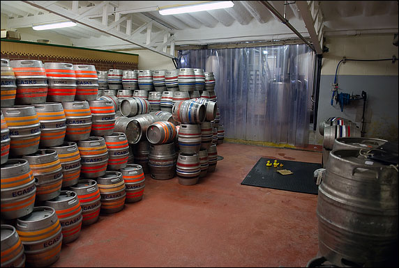 Inside the brewery
