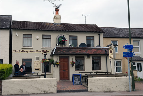 Outside view of the Railway Arms pub, Alton