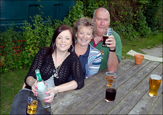 In the garden of The Hawkley Inn