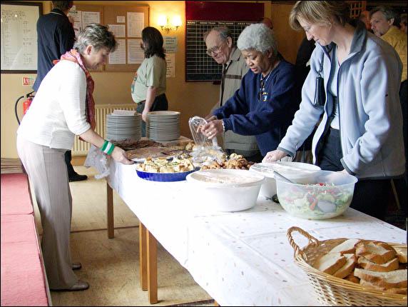 The buffet is started