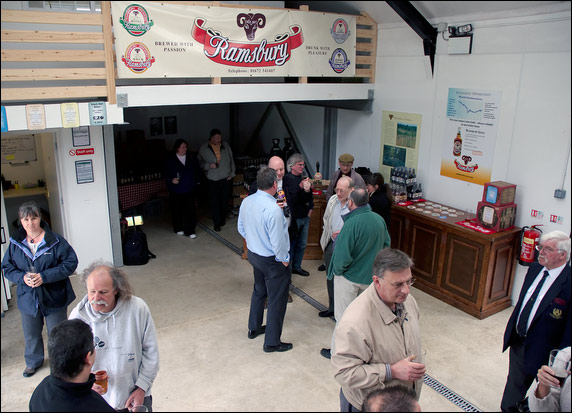 A drink before we start the tour with the Estate Manager