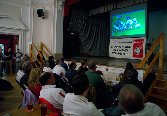 Watching the Rugby final on the big screen