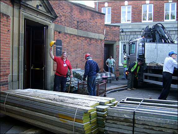 The Scaffolding arrives on site