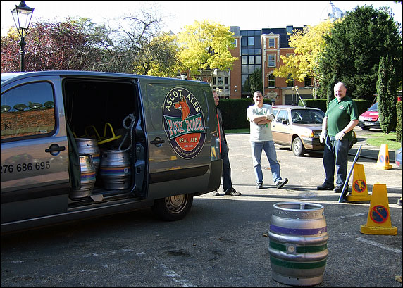 A delivery of beer from Ascot Ales