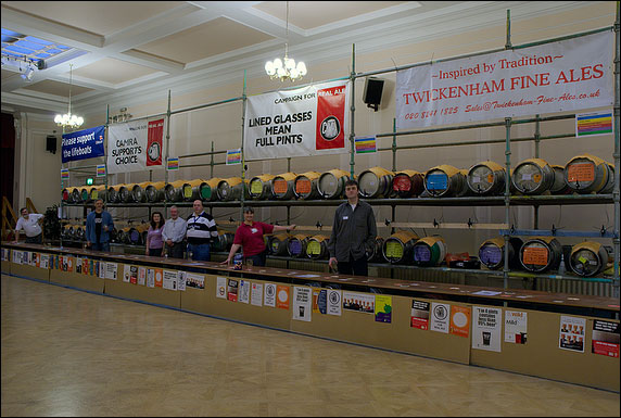 A view of cask ales on stillage