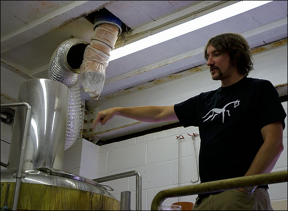 Stuart explains how the grist gets into the Mash Tun