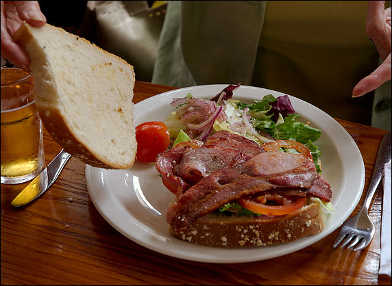 A BLT sandwich at the Turf Tavern