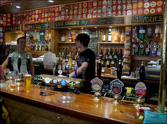 The bar of the Far from the Madding Crowd pub, Oxford City Centre
