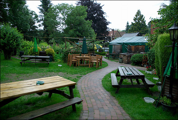 View of some of the The White Horse's back Garden, Hedgerly Village