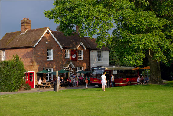 View from green of The Swan in West Peckham