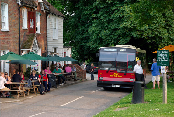 Outside The Swan in West Peckham