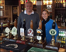 Tania Mathias MP meets publican Mick at his pub