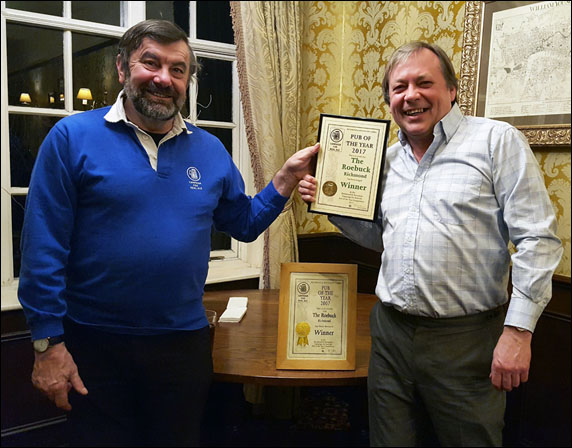 Charles Owens with Paul Weymouth Presentation at The Roebuck, Richmond Hill