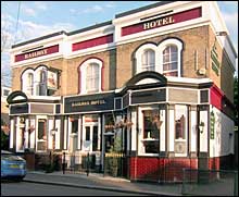 Outside view of The Railway Hotel