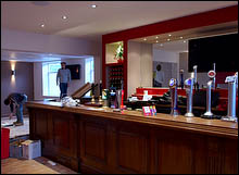 Inside view of PaPa J's bar whilst wip