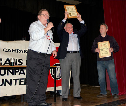 PotY presentation to Terry Himpfen (winner) and Derek O’Brien (runner-up)