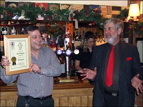 PotY presentation to Paul at the Roebuck