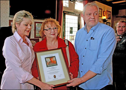 Presentation to Paula and Mick