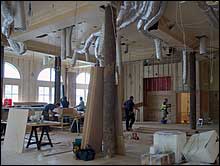 View of refurbishment work in progress